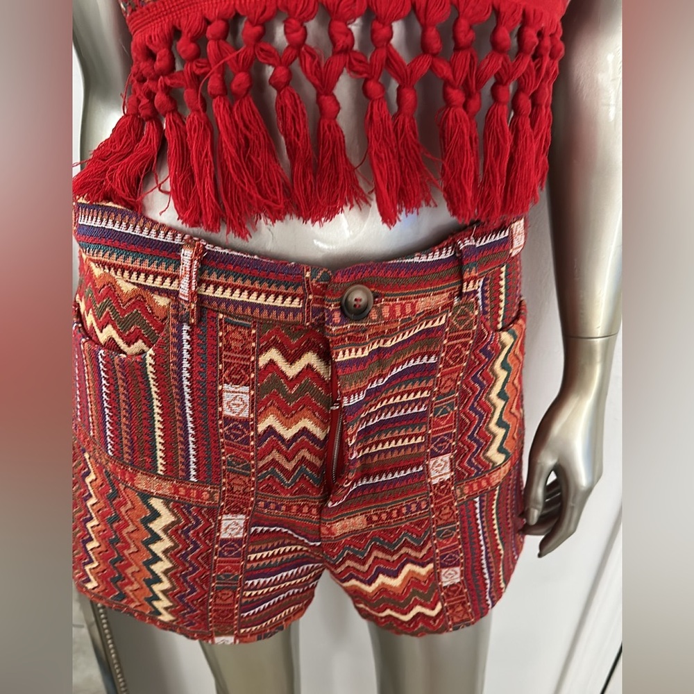 Boho Geometric Mini Shorts size L Large